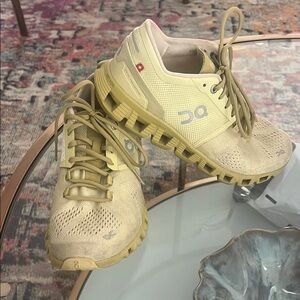 Lime Green Running Shoes with Helion Cushioning